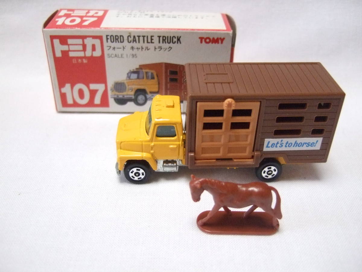 赤箱トミカ NO.107 フォード キャトルトラック 日本製の落札情報詳細 