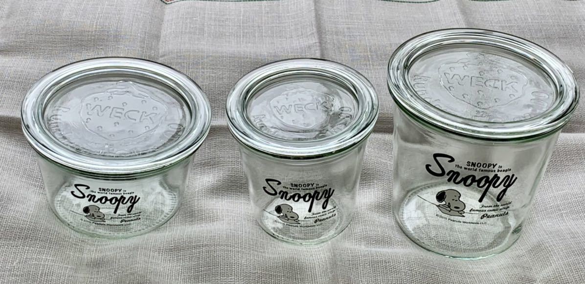 WECK 　スヌーピー　コラボ　　ガラスキャニスター　ジュースジャー SNOOPY×WECKコラボ ガラスジュースジャー1000ml - メルカリ