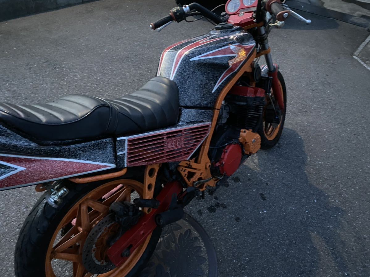 gpz400F レストアベース実動外装オールペンキャンディレッド7色
