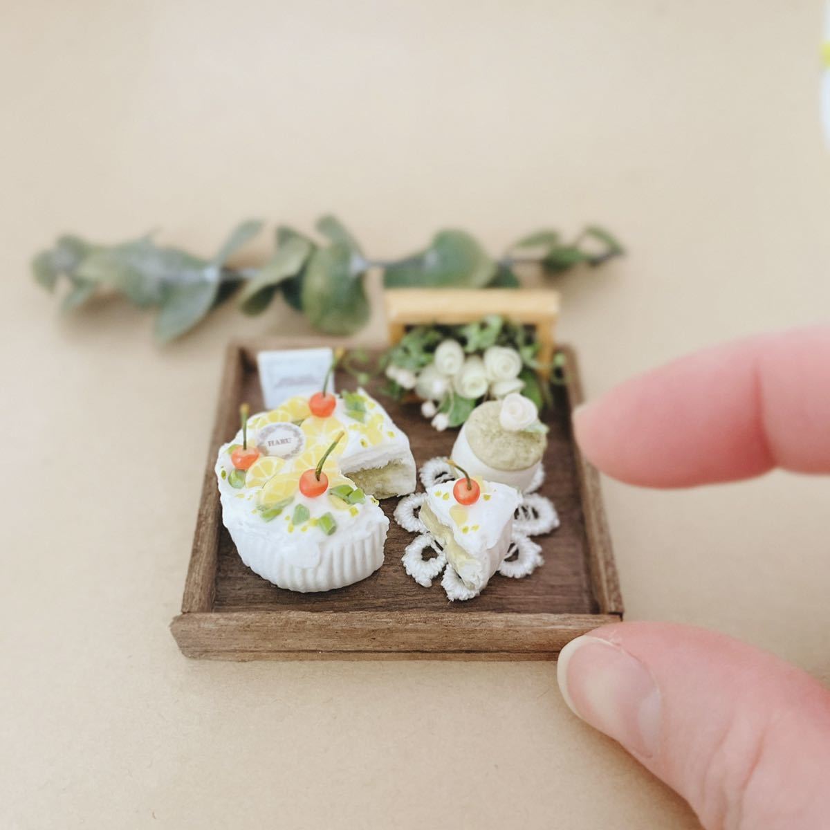 ミニチュア ハンドメイド ケーキ 以上節約 ケーキ