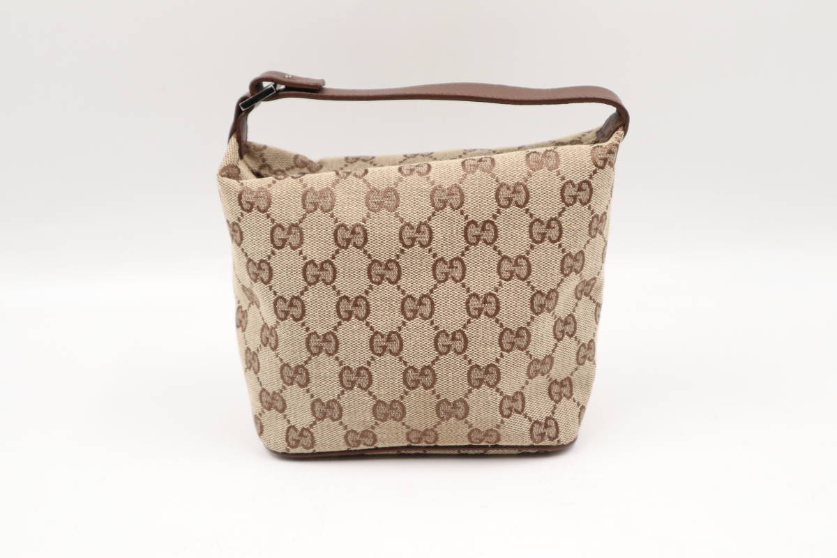 gucci ポーチ　039・1147 002122 総柄　ミニハンドバッグ ☆【良品】GUCCI グッチ GG柄 039.1147.002122 ポーチ ミニ