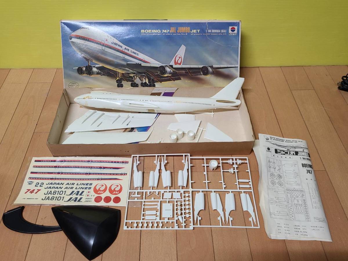 ◇◇日本航空 JAL ボーイング747 1/144 プラモデル NITTO 国内線