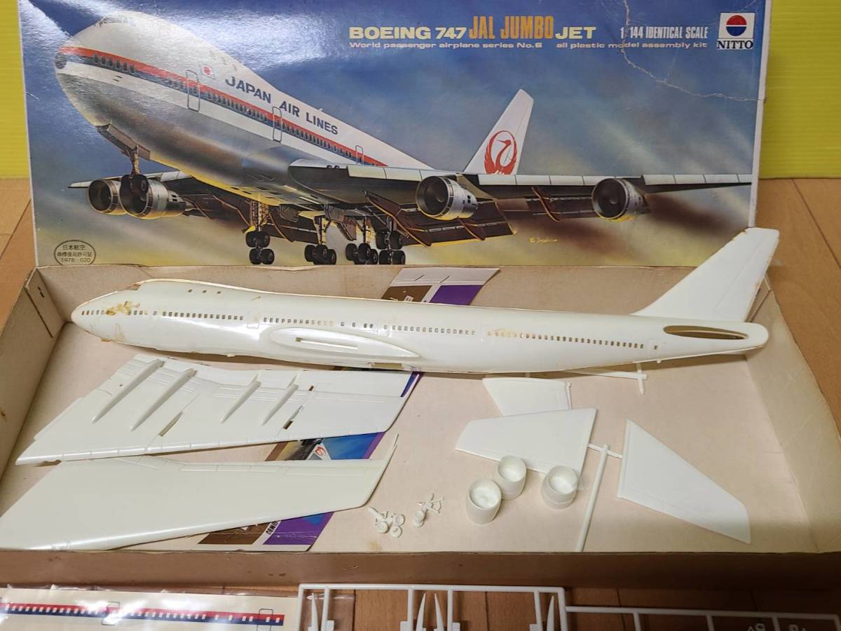 ◇◇日本航空 JAL ボーイング747 1/144 プラモデル NITTO 国内線