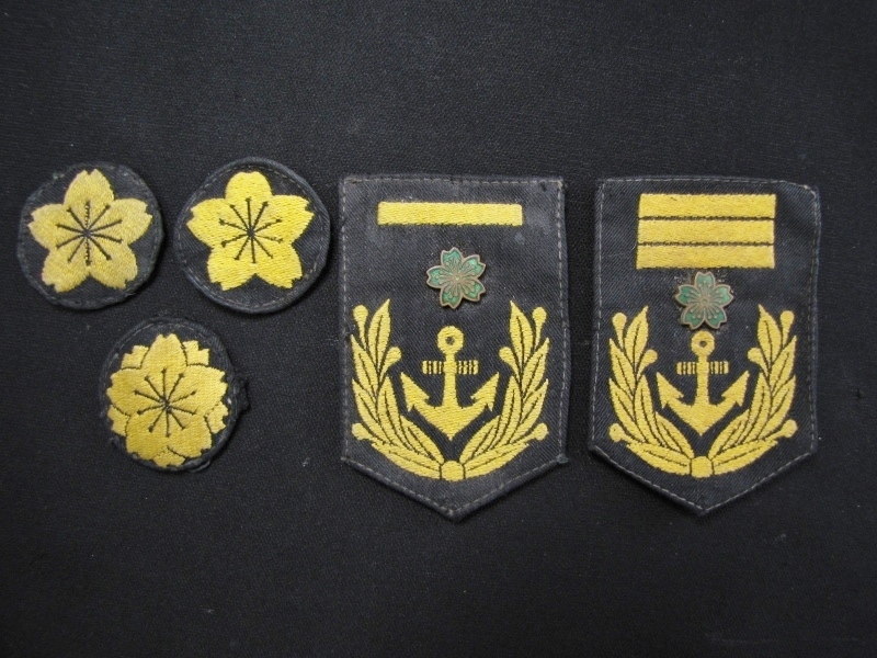 旧日本軍 海軍上等整備兵曹 二等整備兵曹 階級章 肘章 特技章八重桜