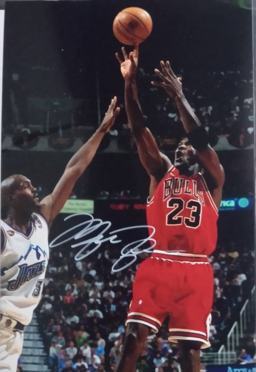 ○マイケル・ジョーダン 直筆サイン写真/フォト NBA シカゴ