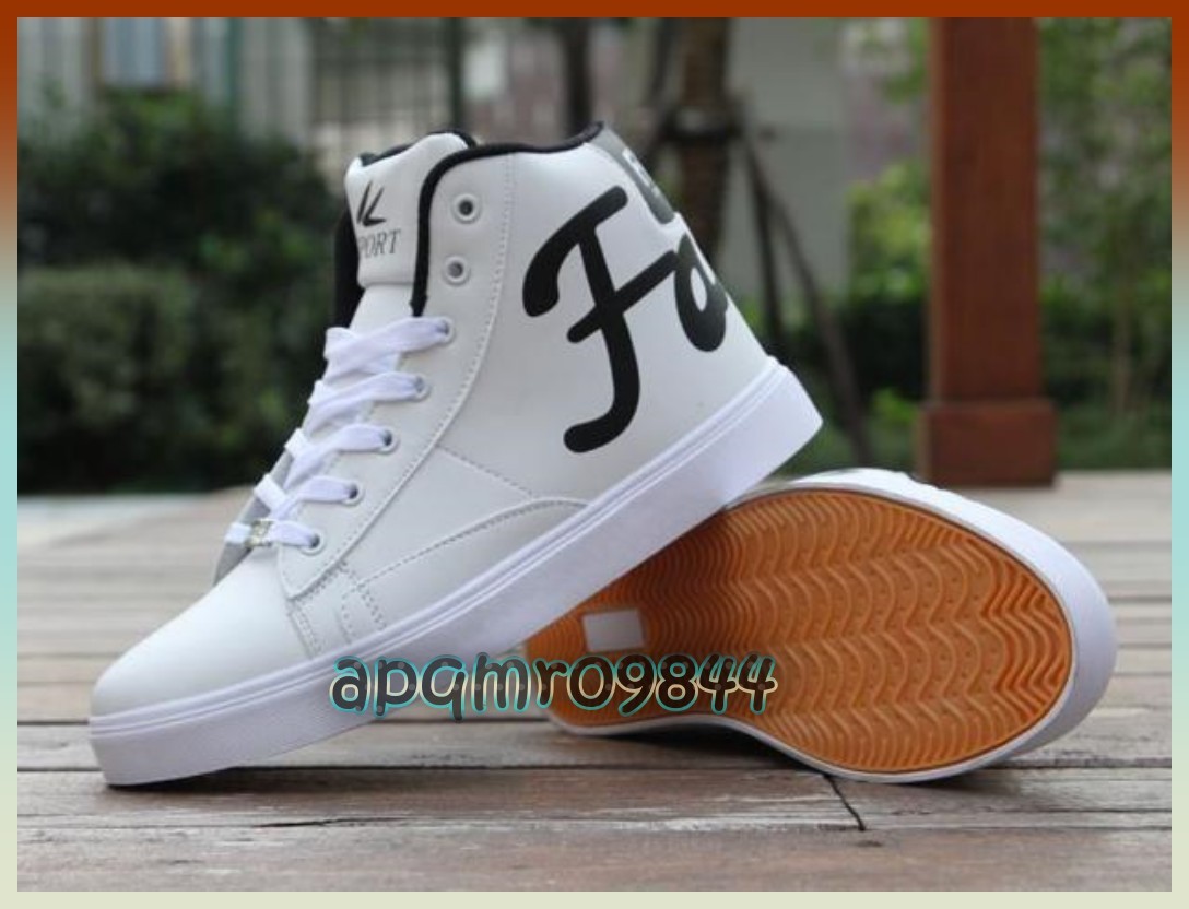 新品 ハイカットスニーカー カジュアル 靴 アルファベット ファッション おしゃれ ホワイト 白 の落札情報詳細 ヤフオク落札価格情報 オークフリー スマートフォン版