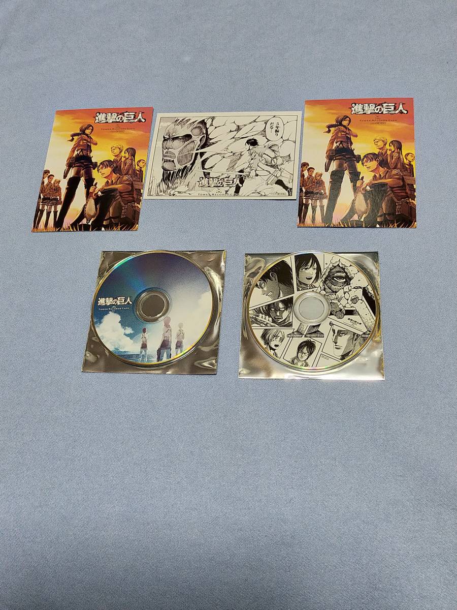 進撃の巨人 タワレコカフェ 特典 ミニクリアディスク 進撃の巨人 タワレコカフェ 特典 ミニクリアディスク