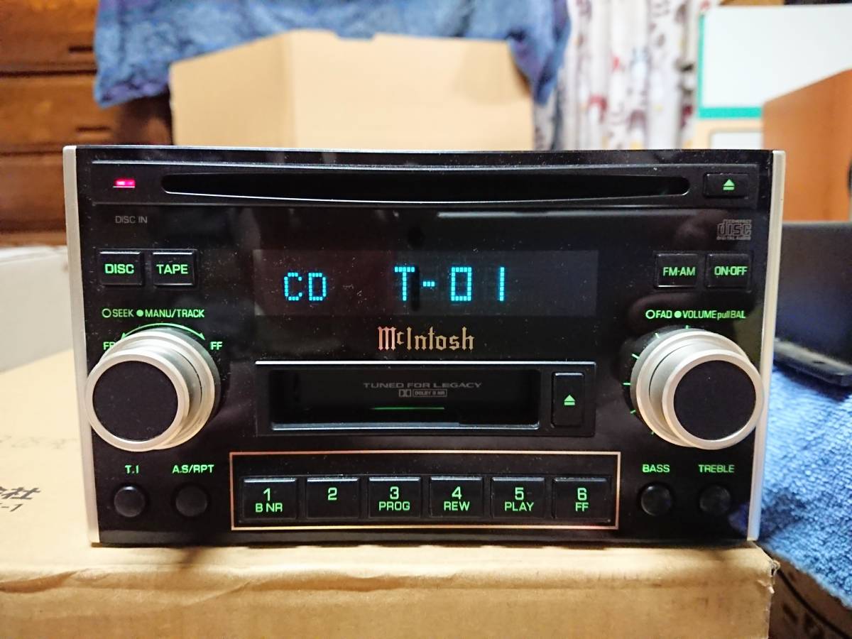 レガシィBE/BH用 純正マッキントッシュ CDカセットプレーヤー PF-21421